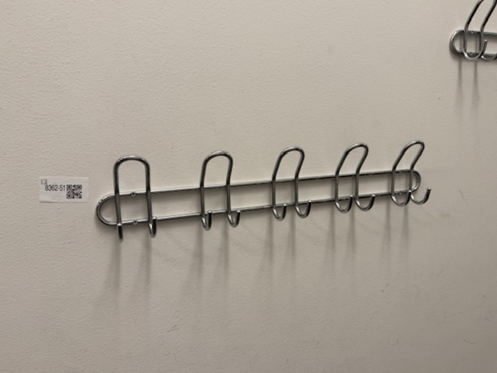 4x Wandkapstok, 10-haaks